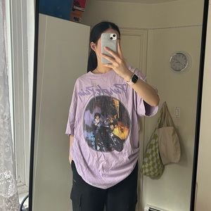 purple rain oversized graphic t shirt